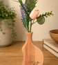 Handcrafted Apple wood bandsaw Bud Vase,Wonky flower vase