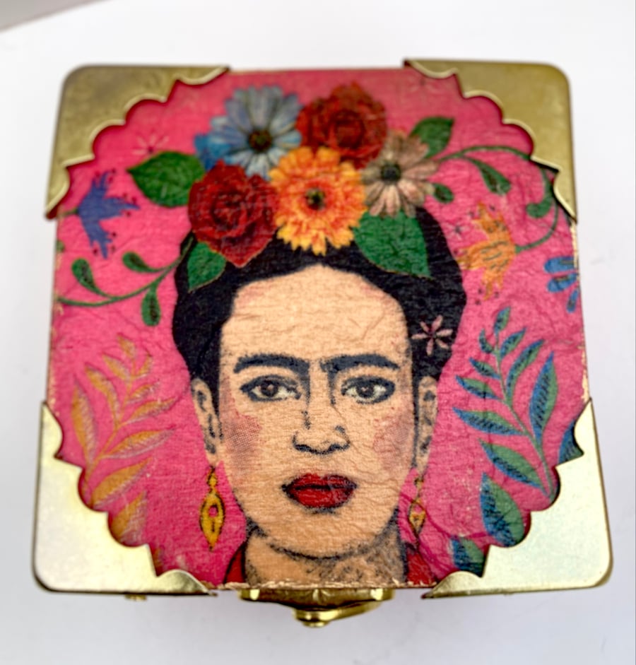 Unique Trinket Box Frida Kahlo Hot Pink Gift For Her