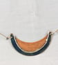New Moon Copper, Silver and Enamel Pendant - Image 1