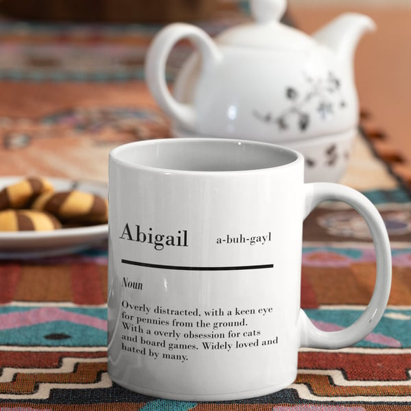 Personalised Name definition Mug name description noun pronunciation