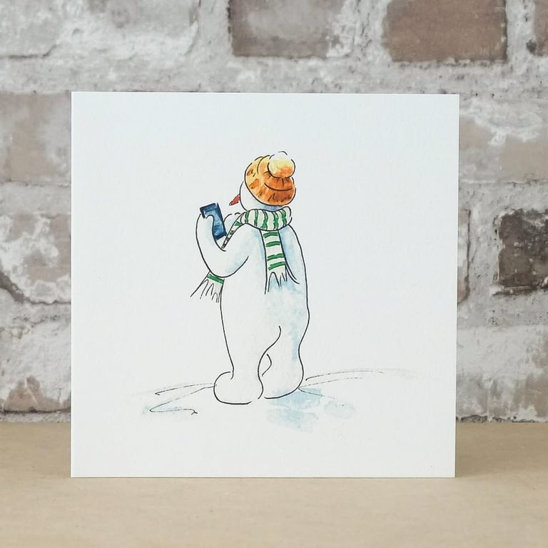 S A L E  Christmas Card Christmas Phone Ecofriendly