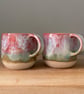 Handmade ceramic mug, pink stoneware cup, 300ml mug - Image 6