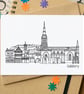 Salisbury Skyline Greetings Card - Image 1