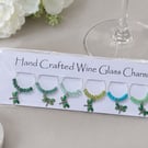 Handmade Dragonfly Wine Glass Charms – Set of 6