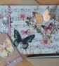 Set of 3 Handmade Mixed Media Butterfly Cards and Gift Tags - Image 2