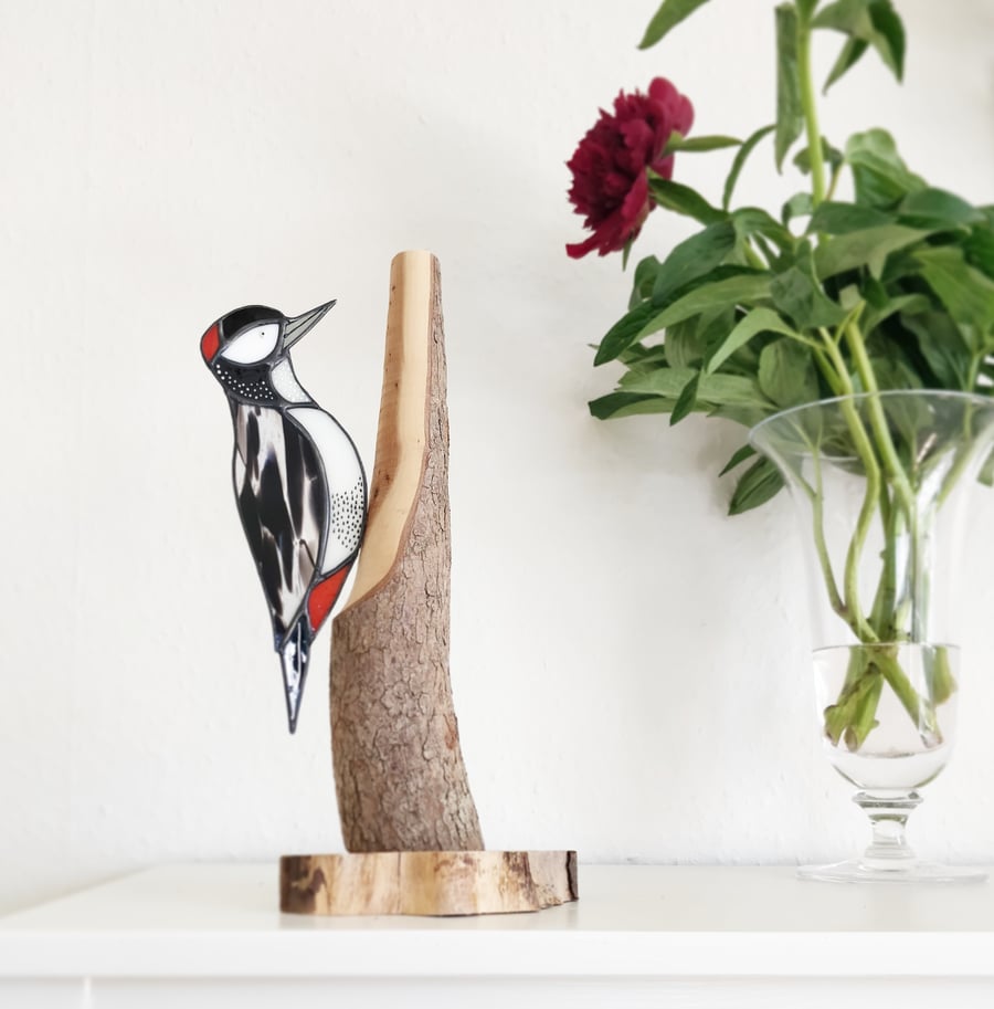 Greater Spotted Woodpecker Sculpture (made to order) 