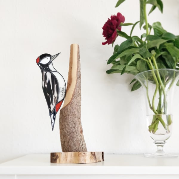 Greater Spotted Woodpecker Sculpture (made to order) 