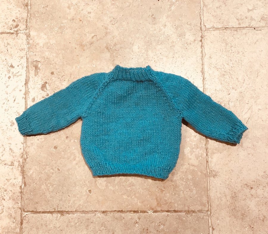 Hand Knit Acrylic Sweater 0-3 months 