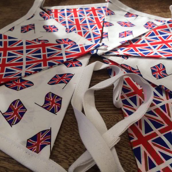 Union Jack Bunting, Red White & Blue Flags, Garden, Beach Hut
