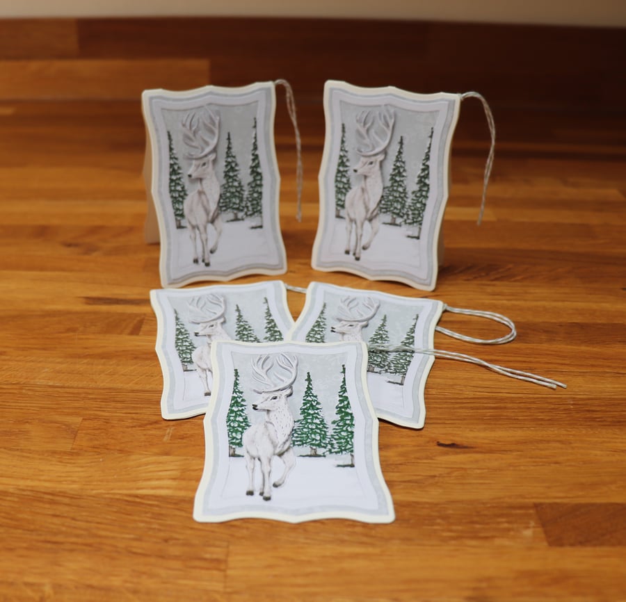 Stag in the Snow, Gift Tags