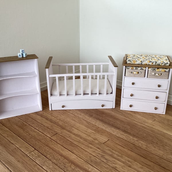 Dolls house nursery room set 1:12 scale handmade
