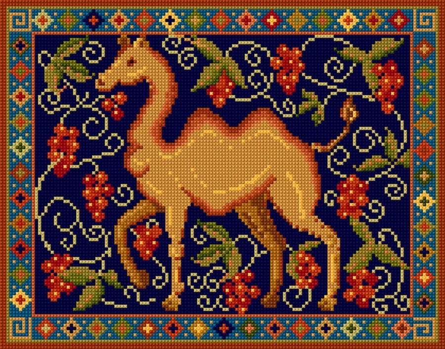  Camel Tapestry Kit, Counted Cross Stitch,Shop early, 10%discount 