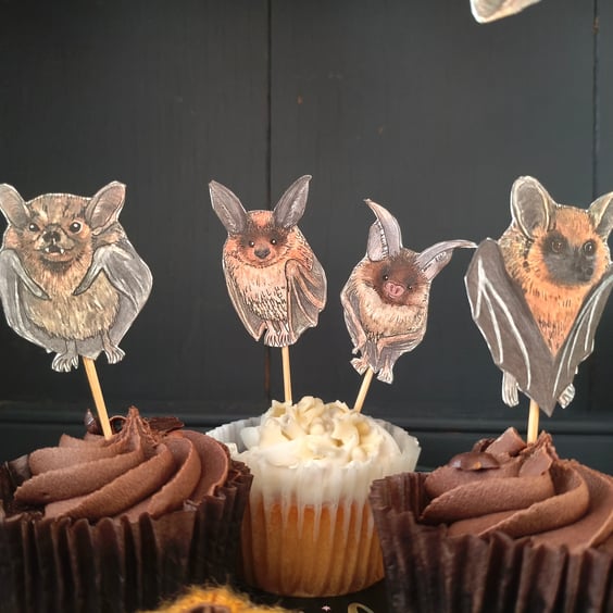 Bat Halloween Cake Topper Decorations