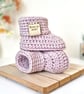 Born in 2027 Crochet Baby Booties - Baby Shower Keepsake