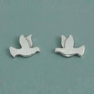 Argentium 940 Silver Dove Stud Earrings — Peace & Hope Jewellery