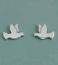 Argentium 940 Silver Dove Stud Earrings — Peace & Hope Jewellery
