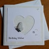 Birthday Wishes Card - Butterfly In Heart Aperture
