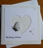 Birthday Wishes Card - Butterfly In Heart Aperture