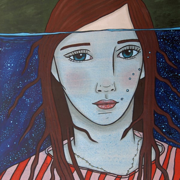 Underwater - Original Oil Painting on Paper