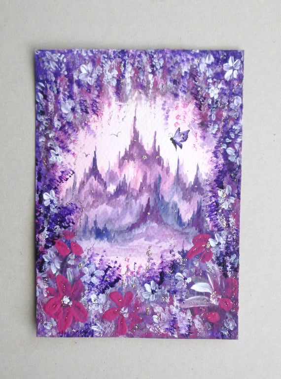 fantasy art painting watercolour original ( ref F 1001 E3 )