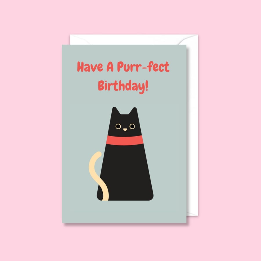 Black Cat Birthday Card: Perfect Greetings Card For a Cat Lover (704)