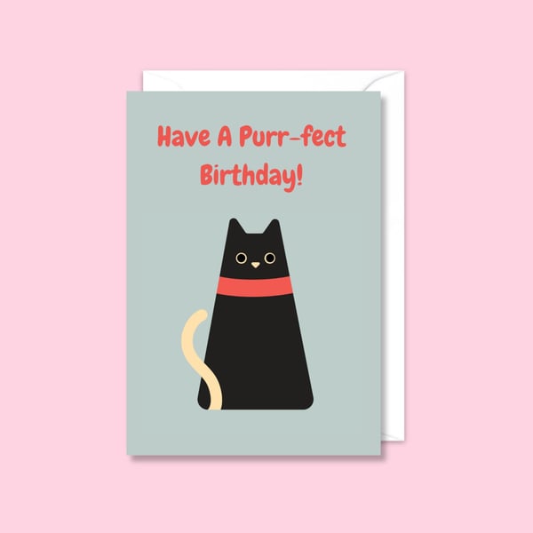 Black Cat Birthday Card: Perfect Greetings Card For a Cat Lover (704)
