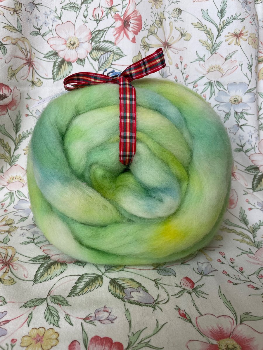 Dyed wool tops roving for spinning - 100g