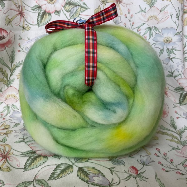 Dyed wool tops roving for spinning - 100g