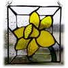 Daffodil Stained Glass Framed Suncatcher Spring Flower
