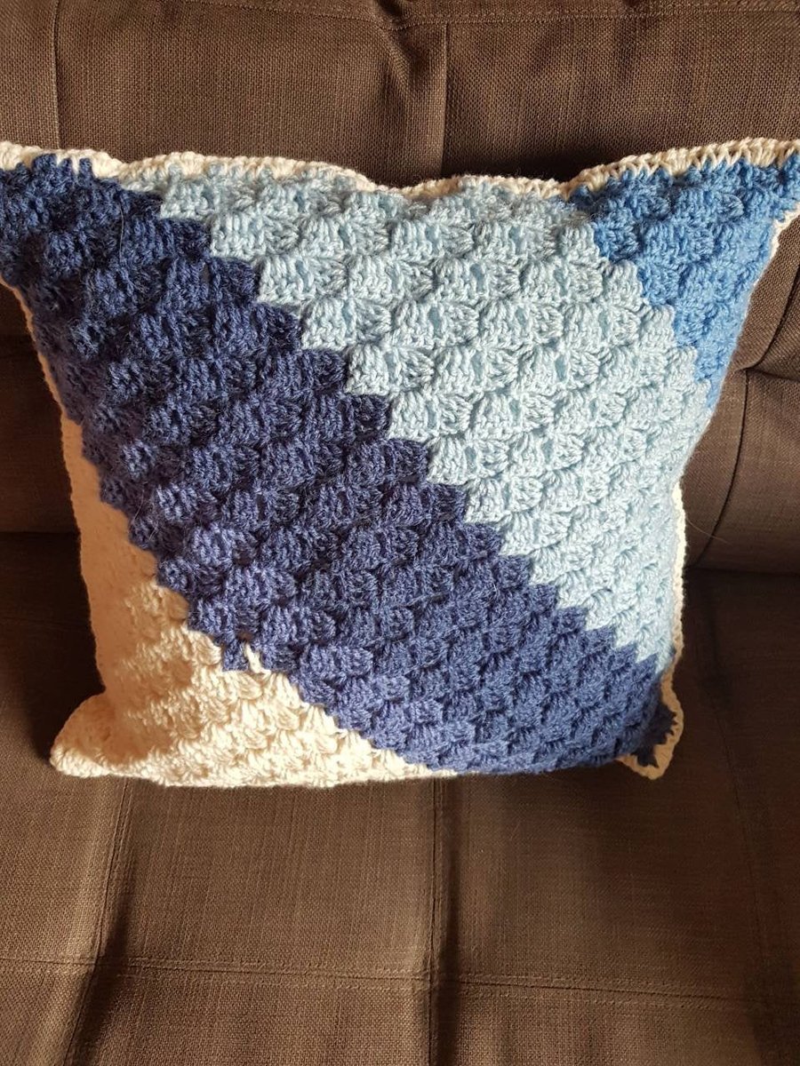 Shades of blue scatter cushion