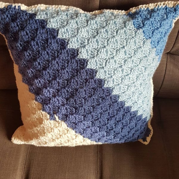 Shades of blue scatter cushion