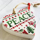 Christmas Hanging Heart Decoration in Emma Bridgewater Designs