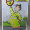 Lollipop Lady greeting Card, any occasion,3D personalise, retirement,birthday