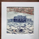 Brighton West Pier Map Print