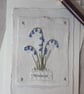 Hand Ribbon embroidered  keepsake blank greetings card - Image 1