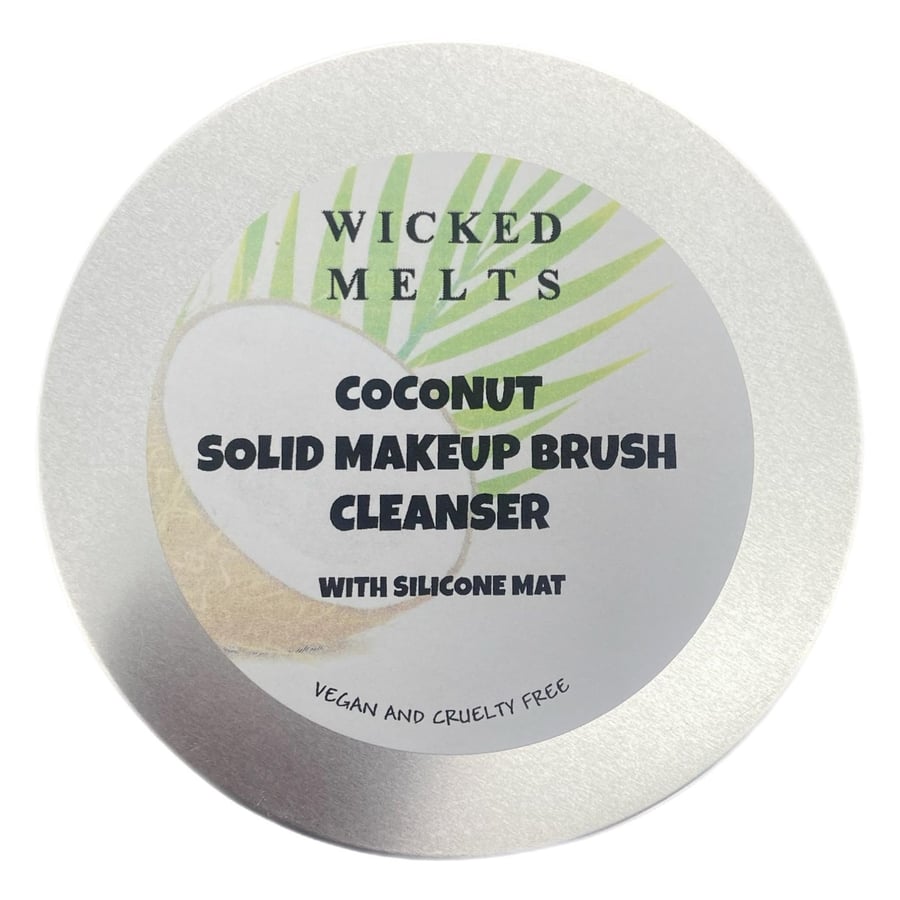 Solid Makeup Brush Cleanser – Coconut