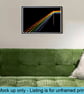 Rainbow thread through needle, macro photography Print - Image 1