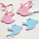 Two Swallow Shape Cot and Door Hangers