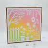 Garden Greeting Card. Cards, Sunset, Blank, Note Card, all occasions 