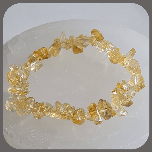 Citrine Chip Stretch Bracelet