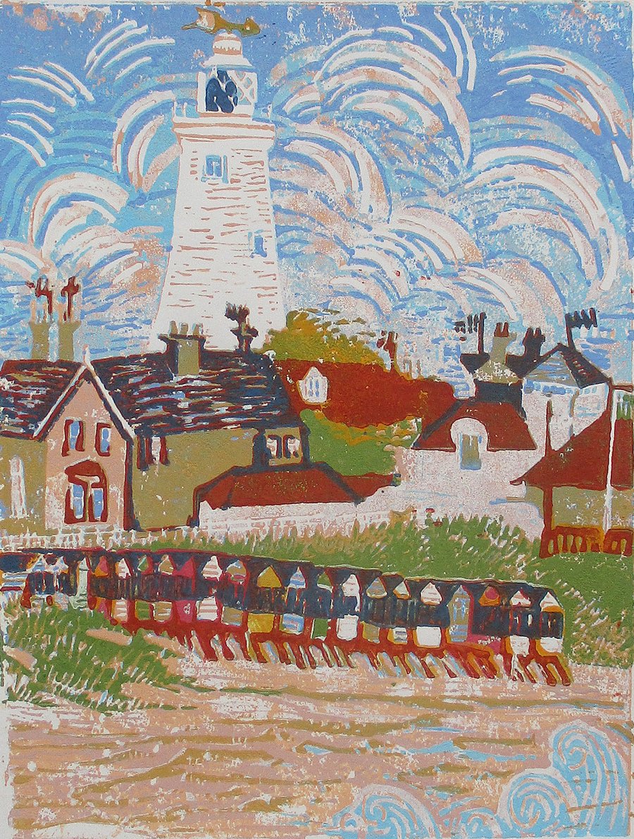 Southwold Original Hand Pressed Limited Edition Linocut Print