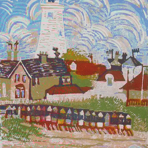 Southwold Original Hand Pressed Limited Edition Linocut Print
