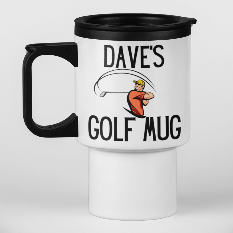 Personalised GOLF Travel Mug --Golfing Golfers Travel Mug Gift