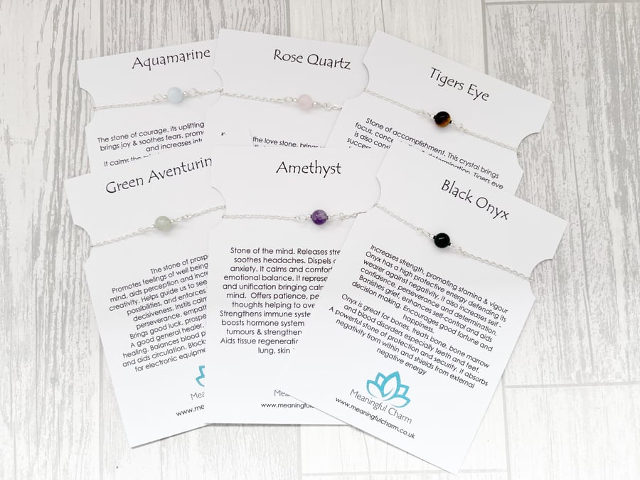 Crystal Chain Bracelet, Gemstone Bracelet, Boho Jewellery, Minimalist, Witchy