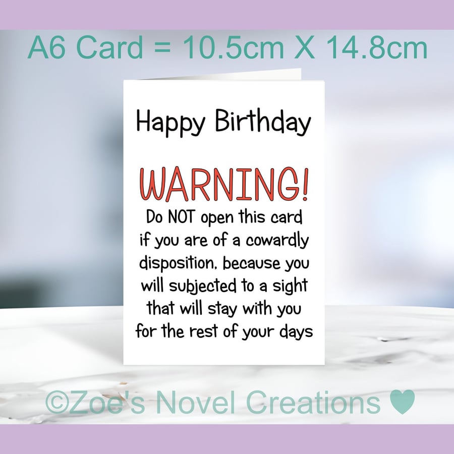 Birthday Card with Mirror - A6 size 10.5cm X 14.8cm