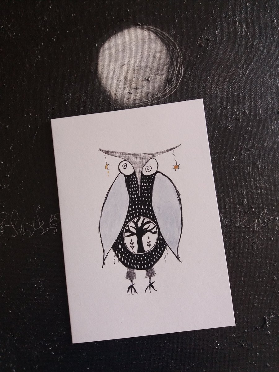 night owl - notecard