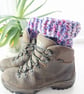 Lilac Pink Boot Cuffs, Crochet Ankle Warmers - Image 4
