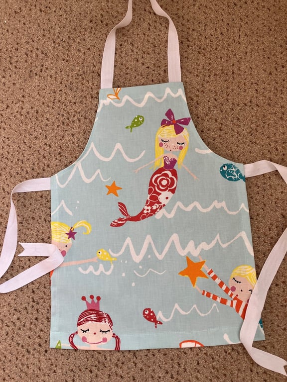 Child's Mermaid Apron, Handmade in the UK