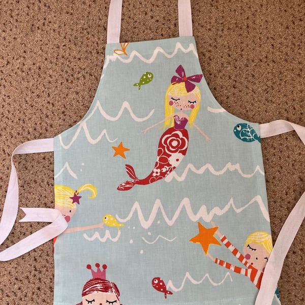 Child's Mermaid Apron, Handmade in the UK