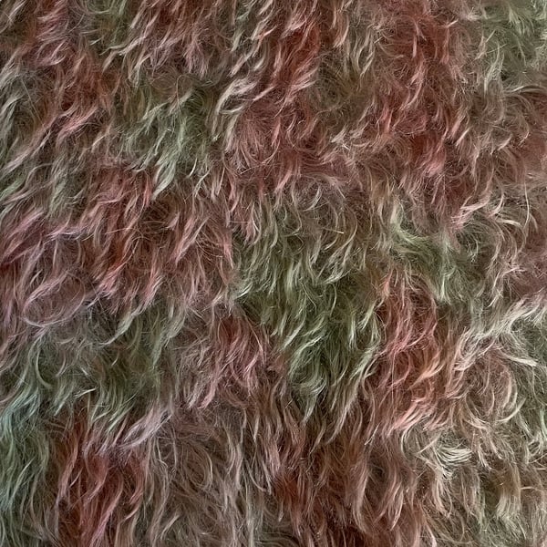 Hand dyed Helmbold mohair fur fabric "Fearne" on Dove Grey Sparse 25mm